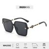 Gafas de Sol de Marco Grande de Alta Gama Nuevas Transfronterizas para Mujer, Gafas de Sol Polarizadas Cuadradas, Estilo Madre, Protector Solar, Estilo Versátil, Celebridad de Internet