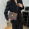 Bolsa Tote Pequena Feminina Xadrez Texturizada 2022 Nova Versátil Bolsa Transversal com Corrente de Ombro Bolsa Tote de Corrente