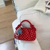 2026 Nova Bolsa de Ombro Elegante Estilo Coreano com Bolinhas, Bolsa Transversal Única com Laço, Bolsa de Mão para o Dia a Dia