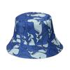 Transfronterizo Nuevo Lindo Dinosaurio Animal Construcción Estampado Sombrero de Pescador Sombrero para el Sol con Protección Solar para Hombre y Mujer Sombrero de Cubeta Estilo Coreano