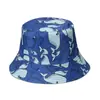 Chapéu de Pescador com Estampa de Baleia, Concha, Vela, Sereia e Peixe Estilo Coreano, Chapéu de Sol Bacia, Unissex
