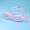 Gafas de natación antivaho de silicona 7003 + tapones para los oídos con clip nasal de silicona 0317 (juego de 3 piezas)