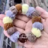 Pulsera de Bola de Felpa con Piedras Preciosas Múltiples, Círculo Único, Joyería de Moda Versátil, Regalo para Novia o Mejor Amiga