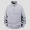 Sudadera Nueva de Otoño 2026 para Hombre con Media Cremallera y Cuello Alto, Corte Holgado, Moderna, Casual, Versátil, Top de Manga Larga de Gama Alta