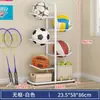 Suporte de Basquete para Casa Suporte de Armazenamento de Basquete Mesa de Arremesso de Futebol para Jardim de Infância Tênis de Mesa Badminton Esportes Produtos de Fitness Cesta de Armazenamento