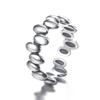 Anillo Irregular Ovalado de Plata de Ley S925 para Mujer Estilo Frío Personalidad Retro Minimalista Geométrico Anillo de Dedo Tridimensional