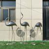 Escultura de Grulla de Acero Inoxidable para Interiores Adornos Escultura de Grulla de Acero Inoxidable Espejo Adornos para Paisajismo de Jardín Comunidad Comercial