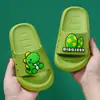 Pantuflas de verano para niños y niñas, antideslizantes, con suela suave y diseño de dinosaurios, para el baño