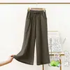 Pantalones Casuales de Secado Rápido para Mujer, Estilo Delgado de Verano, Nuevo Modelo 2026, Pantalones Casuales de Seda Helada Frescos de Pierna Ancha Rectos para Uso al Aire Libre