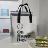 Bolsas Térmicas Plateadas para Llevar para Catering, Postres, Té de Leche, Bolsas de Empaque Desechables Comerciales de Tela No Tejida con Papel de Aluminio, en Stock, Engrosadas