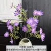 Flores artificiales al estilo de las pequeñas flores silvestres de Monet, con un toque de pintura al óleo, pequeños acentos florales para la decoración del pasillo de la boda y follaje base
