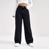 Jeans Rectos de Tiro Alto Americanos de Comercio Exterior para Mujer 2025 Nuevo Otoño Pequeños Sueltos Caídos Color Liso Pantalones de Pierna Ancha