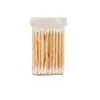 Hisopos de Madera Sanitarios Pequeños Empaquetados, Hisopos de Maquillaje Desechables de Doble Punta, 30 Paquetes de Hisopos Sanitarios de Limpieza de Belleza al por Mayor