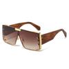 Gafas de Sol Cuadradas de Moda Nueva Europea y Americana para Hombre, Gafas de Sol de Moda Transfronteriza con Remaches Retro Estilo Urbano para Mujer