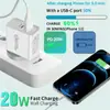Cargador USB Multi-Puerto Estándar de EE. UU. Cargador de Teléfono Móvil Pd20W Qc3.0 Estándar de EE. UU. Adecuado para Cabezal de Carga de Teléfono Móvil Apple