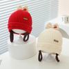 Chapéu de Lã para Bebê de Um Mês Outono e Inverno Peruca Fofa com Tranças Estilo Fino Chapéu Protetor de Orelhas Pequena Princesa