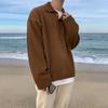Myq2025 Suéter de Solapa para Hombre de Primavera Suéter Holgado Estilo Coreano Moderno Personalizado Suéter Grueso de Otoño e Invierno