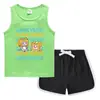Chal de Verano 2023 para Niños Pantalones Cortos Camiseta Básica Casual Coreana Absorción de Sudor Dulce Conjunto de Camiseta sin Mangas Interior para Niños