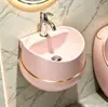 Lavabo Cerámico de Esquina Montado en Pared, Lavabo para Colgar en la Pared para Baño, Lavabo Pequeño para Balcón de Apartamento, Comercio Exterior Transfronterizo