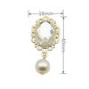 Pingente de pérola embutido de 13*18mm, pulseira com fivela de diamante, acessórios para cabelo, corrente, pingente, acessórios de joias DIY