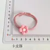 Gomas para el pelo florales estilo coreano transfronterizas, lindos accesorios para el pelo de florecitas para niñas, diademas infantiles coloridas de alta elasticidad al por mayor