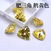 Piedra Preciosa Triangular Amarillo Ganso, Circonitas Triangulares Sueltas al por Mayor, Piedras Sueltas para Monturas de Anillos, Pendientes y Accesorios de Anillos