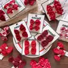 Nudo Grande Rojo de Estilo Coreano para Niñas con Lunares para las Vacaciones de Año Nuevo Sin Dañar el Elástico