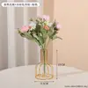 Estilo Ins Vaso de Vidro Transparente Simples Enfeites Criativos para Sala de Estar Arranjo de Flores Secas Decorações de Mesa com Flores