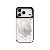 Adecuado para funda de teléfono Apple 17 Pro Max, protección de borde completo, diseño de dibujos animados, iPhone 16, sensación de alta gama, popular patrón de gato y tulipán
