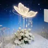 Nuevos Accesorios para Bodas Luces de Mariposa Luminosas Alas Guía de Camino Escenario T Decoración de Salón de Bodas Adornos Colgantes del Techo Arreglo