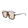 Gafas de sol para mujer, protección UV, montura retro de medio aro de alta gama, gafas de sol cuadradas con protección solar para hombre, gafas de sol para adelgazar de celebridad de internet sin necesidad de maquillaje