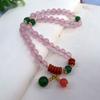 Pulsera al por mayor de cuarzo roca jade de dos círculos aguamarina tesoro cómoda a púrpura verde seco imitación rojo sur dos círculos damas suministro en vivo