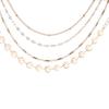 Conjunto de Pulseiras da Moda de Joias Transfronteiriças de 4 Pulseiras Independentes com Peças Redondas, Renda, Pulseiras de Corrente Geométrica para Mulheres