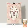 Manta de Flanela Fofa de Esquilo Voador Desenho Animado para Crianças, Jardim de Infância, Soneca no Escritório, Forrada com Fleece