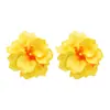 Pendientes de Flor Tridimensionales de Acrílico de Moda para Mujer, Modernos, Frescos, Lindos, Dulces, Pendientes de Botón, Accesorios para Orejas Estilo Vacaciones en la Playa