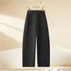 Pantalones Curvos para Mujer Estilo Old Money, Nuevos de Otoño de Cintura Alta Adelgazantes Casuales Modernos de Pierna Ancha tipo Plátano