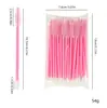 En stock 50 piezas/paquete cepillo para pestañas postizas doble cepillo para labios mango sólido cepillo para pestañas cepillo para labios de doble propósito belleza maquillaje maquillaje