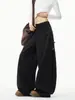 Pantalones Deportivos con Cordón Estilo Americano para Hombres y Mujeres, Pantalones Largos Acampanados de Peso Pesado para Primavera, Pantalones Retro Sueltos de Pierna Ancha