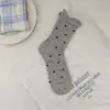 Calcetines de Malla Hueca Finos de Verano con Puño Alto Ins Tendencia Dulce Estilo Ballet Dobladillo Lazo Transpirables Medias para Mujer