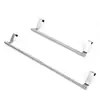 Estante retráctil de acero inoxidable para cocina transfronterizo, sin taladro, estable, ajustable, de una sola barra, para colgar paños en la puerta del gabinete