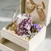 Tubo de Armazenamento de Mármore Calacatta Roxo Natural Porta Pincel de Maquiagem Cotonete Copo de Aromaterapia Decorações de Alto Padrão Dois