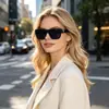 Gafas de Sol Ins con Montura Cuadrada para Mujer, Gafas de Sol Retro de Pierna Ancha de Moda, Gafas de Alta Gama, Gafas de Sol al por Mayor
