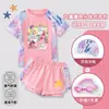 2026 Nuevo Traje de Baño Kpop Demon Slayer para Niñas Traje de Baño Infantil de Secado Rápido de Dos Piezas Moderno para Niños Mayores