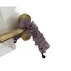 Grampo Banana Plissado de Organza Roxo Estilo Francês para Mulheres, Criando um Look Atmosférico, Grampo Torcido para Coque na Parte de Trás da Cabeça, Prendedor de Cabelo para Rabo de Cavalo Alto