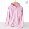 Cantidad de Corriente Ropa con Protección Solar de Seda de Hielo Estilo Pareja Verano Ropa Transpirable Anti-UV para Hombres y Mujeres UPF50+ Ropa de Pesca Chaqueta