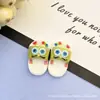 Pantuflas Perrito Macarrón Chanclas Pantuflas Calzado Exterior Crema Gel Pasador DIY Cordón para el Cabello Agarre Accesorios de Resina