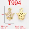 Acessórios Criativos para Joias DIY Cobre Puro Novo Estilo Estrela Coração Dupla Pendente Colar Pulseira Materiais