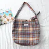 Liquidación Bolsa de Lona Bolso de Hombro para Mujer Otoño e Invierno Bolso de Mano de Gran Capacidad Bolso Escolar para Estudiante Bolsa de Tela Bolsa de Compras