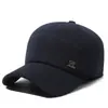 Nuevo Estilo de Invierno para Hombres de Mediana Edad y Ancianos, Cálido, Forro de Polar, Engrosado, Gorra Plana de Cuero para Hombre Mayor Abuelo, Protección contra el Frío, Protección para los Oídos, Gorra Plana