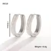 Brincos de Zircônia Simples e de Alta Qualidade, Diamantes Cintilantes, Brincos Deslumbrantes de Aço Titânio, Brincos Geométricos Versáteis, Hip-Hop High Street